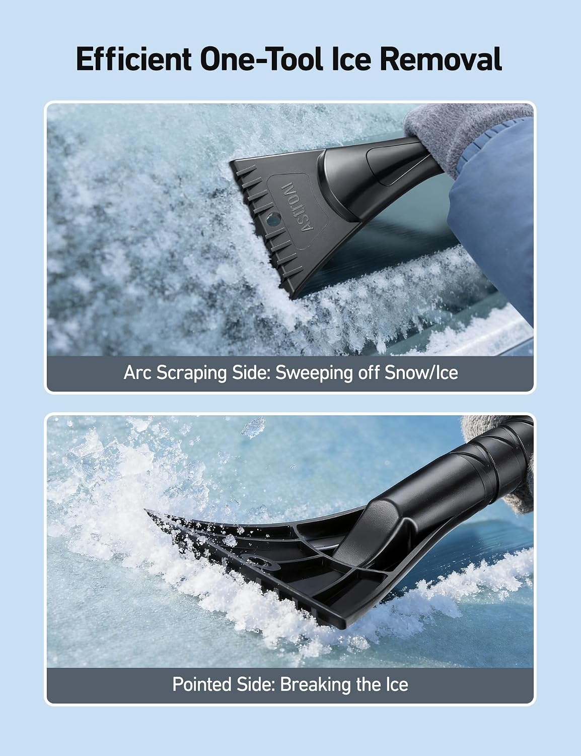 image:imageAstroAI 46 Extendable 3in1 Snow Brush amp Ice Scrapers for Car WindshieldOrange