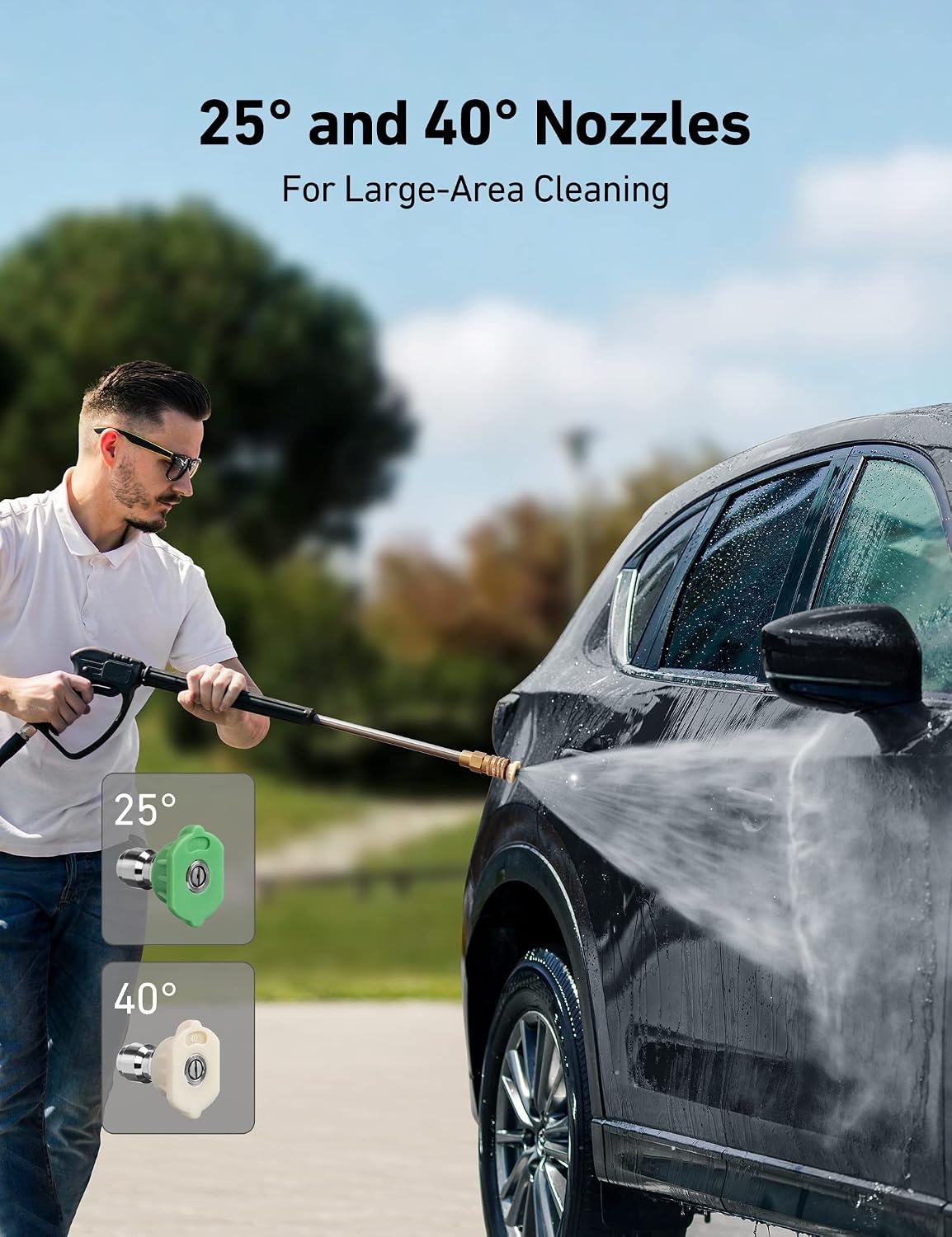 image:imageAstroAI Foam Cannon for Pressure Washer with 14 Quick Connect Plug 1 L5PACK TIPS without cannon