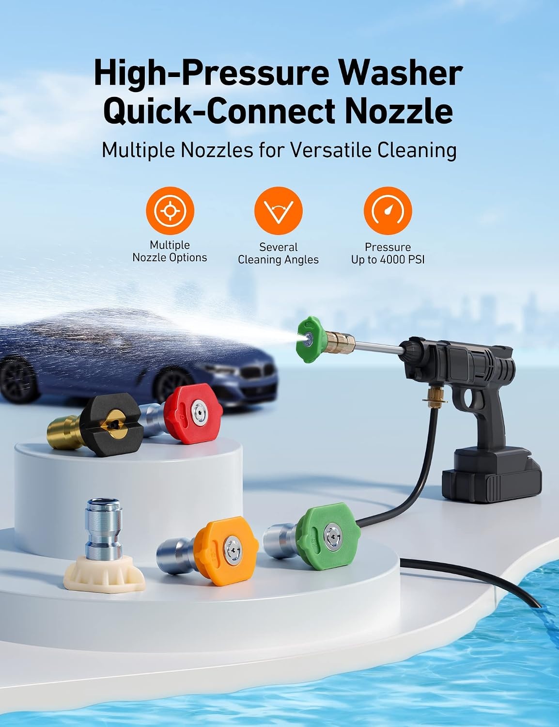 image:imageAstroAI Foam Cannon for Pressure Washer with 14 Quick Connect Plug 1 L5PACK TIPS without cannon