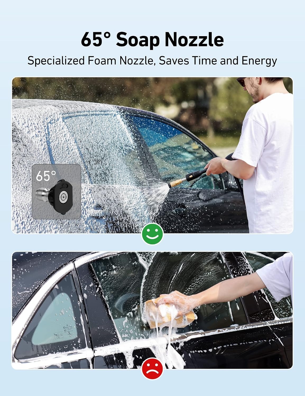 image:imageAstroAI Foam Cannon for Pressure Washer with 14 Quick Connect Plug 1 L5PACK TIPS without cannon