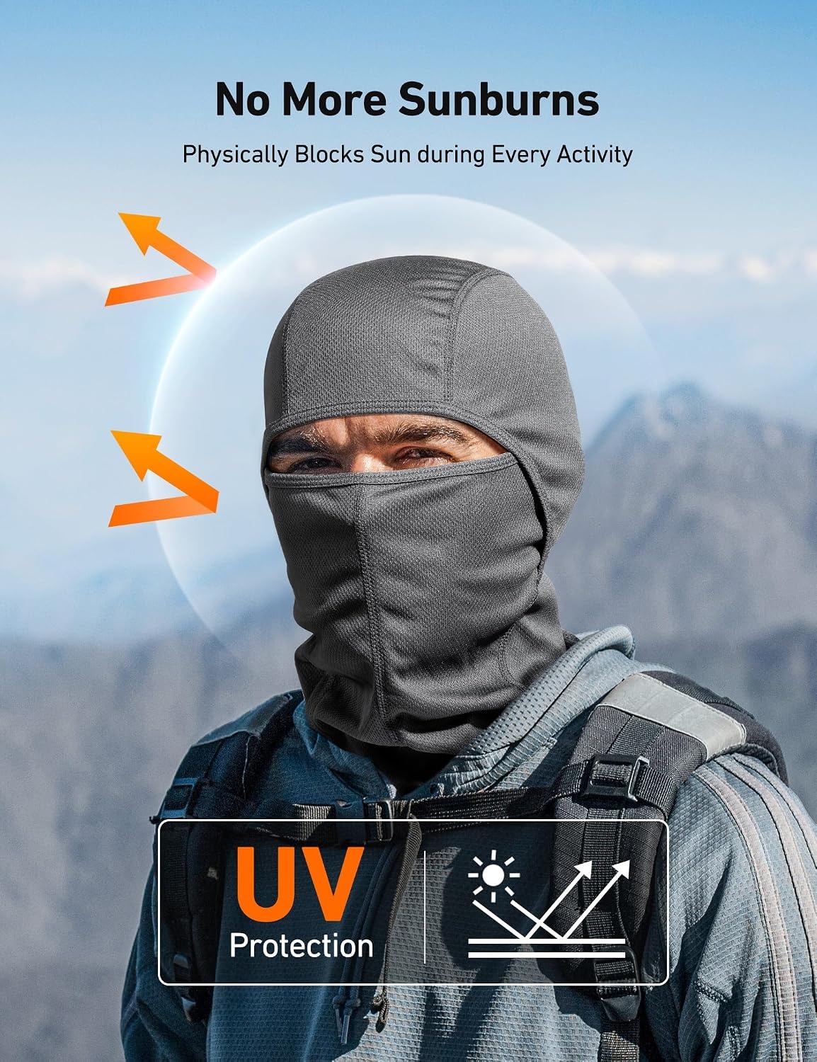 image:imageAstroAI Ski Mask Balaclava Windproof UV Protector Face Cover GreyGrey