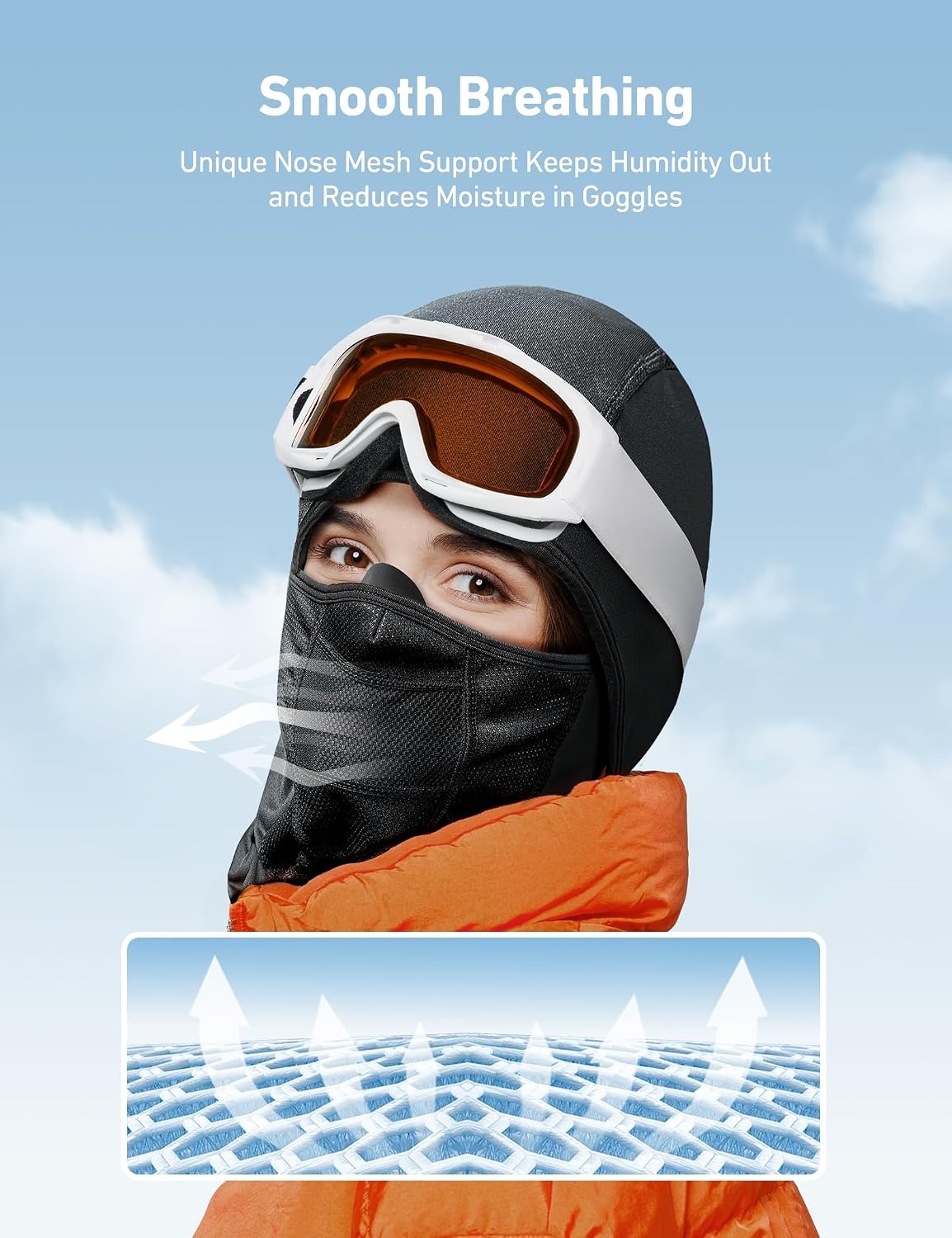 image:imageAstroAI Windproof Ski Mask Balaclava Winter Cold Weather Face Mask BlackBlack