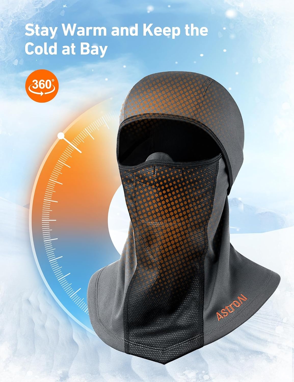 image:imageAstroAI Windproof Ski Mask Balaclava Winter Cold Weather Face Mask BlackGray