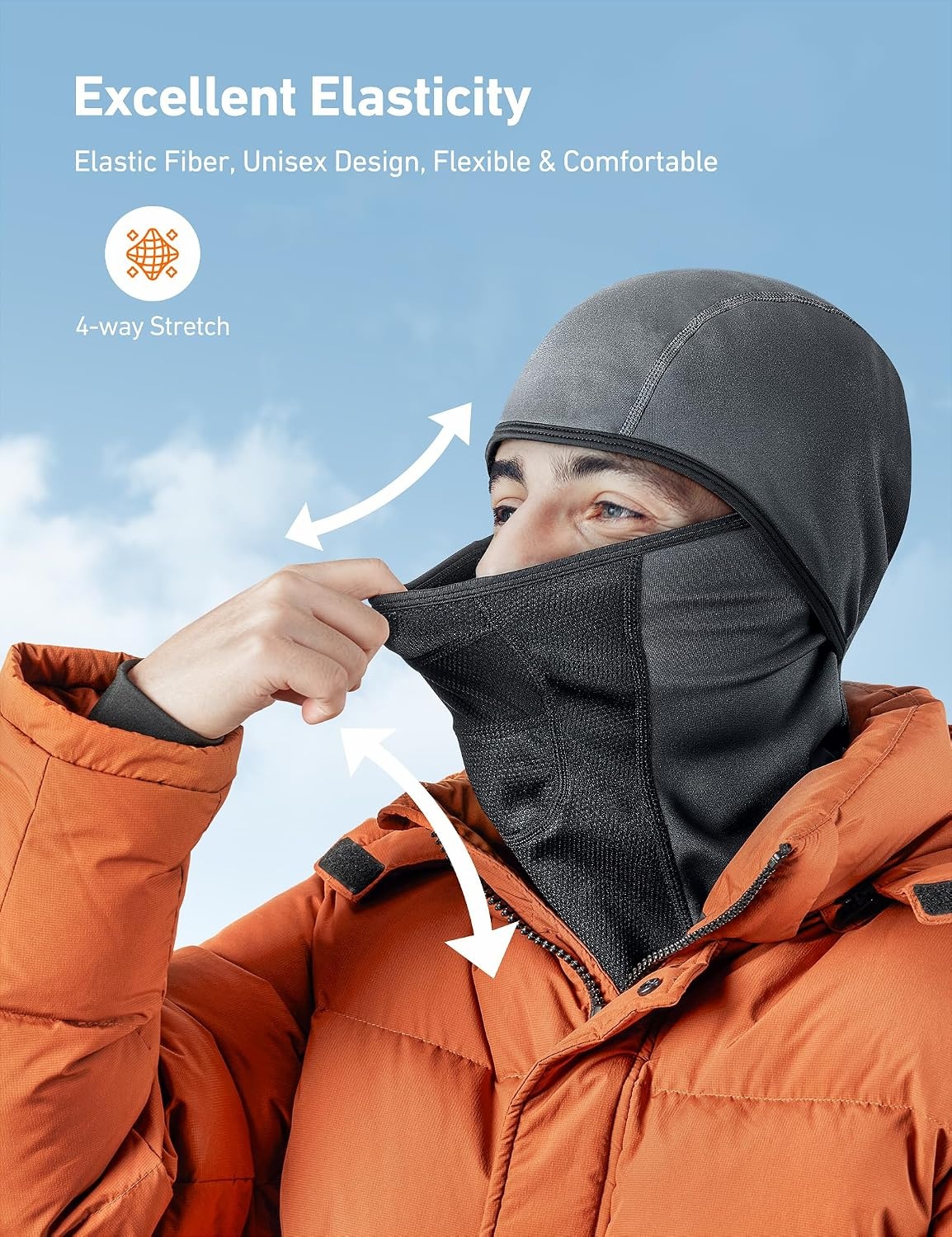 image:imageAstroAI Windproof Ski Mask Balaclava Winter Cold Weather Face Mask BlackGray