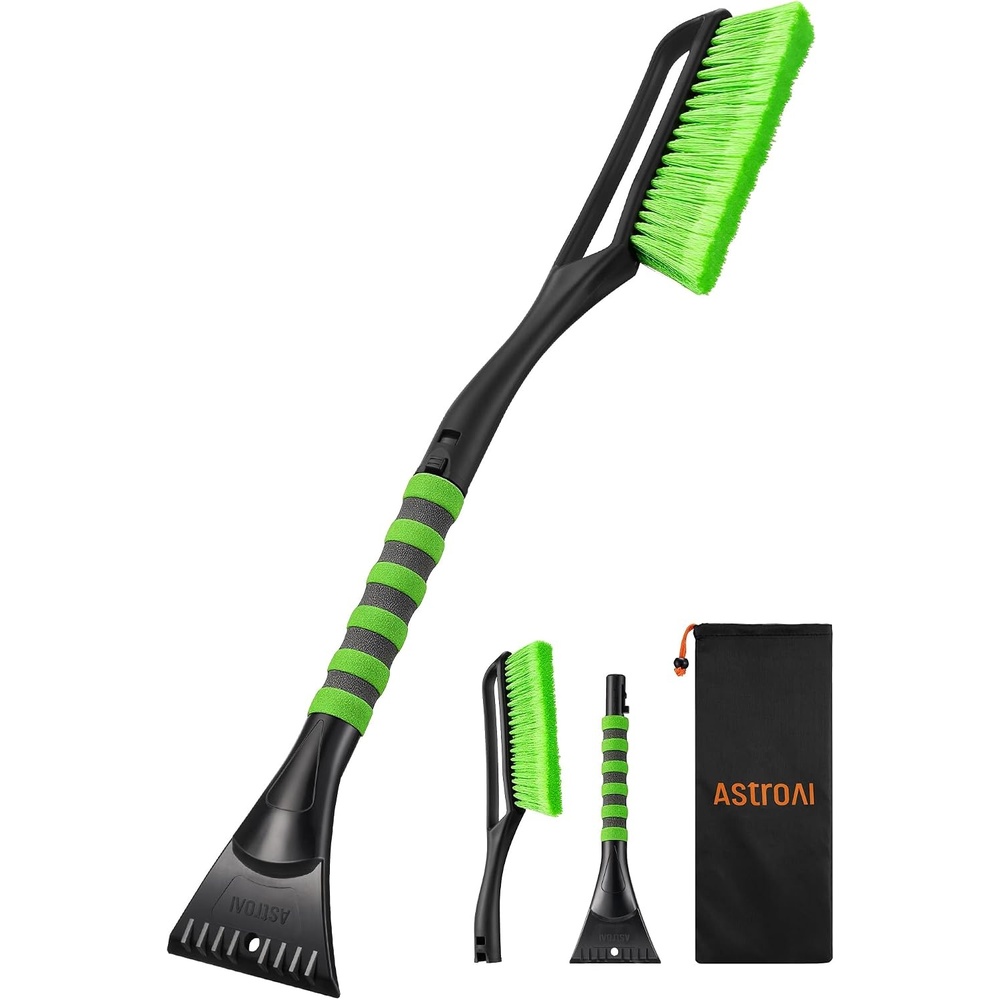 image:imageAstroAI 27 2in1 Detachable Snow Brush amp Ice Scrapers for Car WindshieldGreen