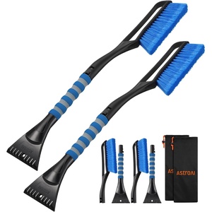 AstroAI 27″ Snow Brush & Ice Scraper for Car Windshield Snow Remove, 2 Pack(Blue)