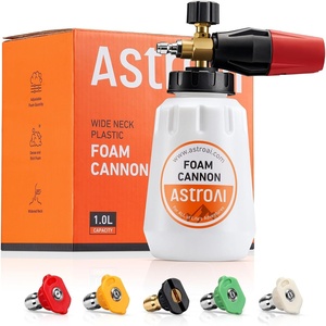 AstroAI Foam Cannon for Pressure Washer with 1/4″ Quick Connect Plug, 1 L(1 L Bottle WITH 5-TIPS)