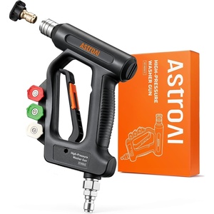 AstroAI Short Pressure Washer Gun with Swivel, 3/8″ Quick Connect, 4060 PSI(Black)