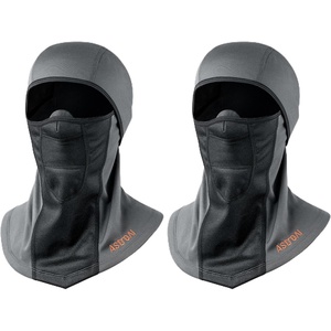 AstroAI Windproof Ski Mask Balaclava, Winter Cold Weather Face Mask, Black(Gray)