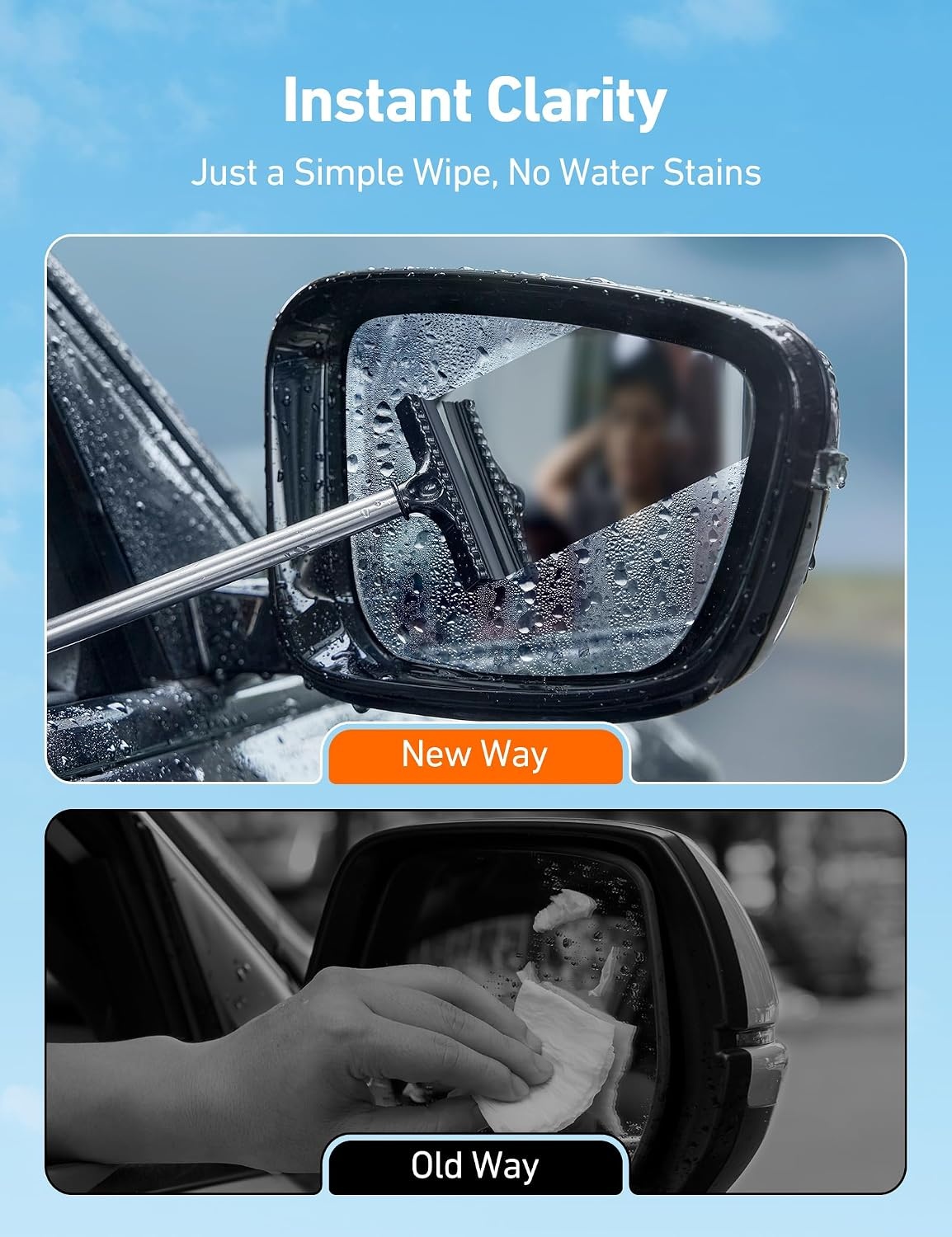 image:imageAstroAI 4pcs Windshield Cleaner Tool for Effortless Installationwith a Mirror Squeegee