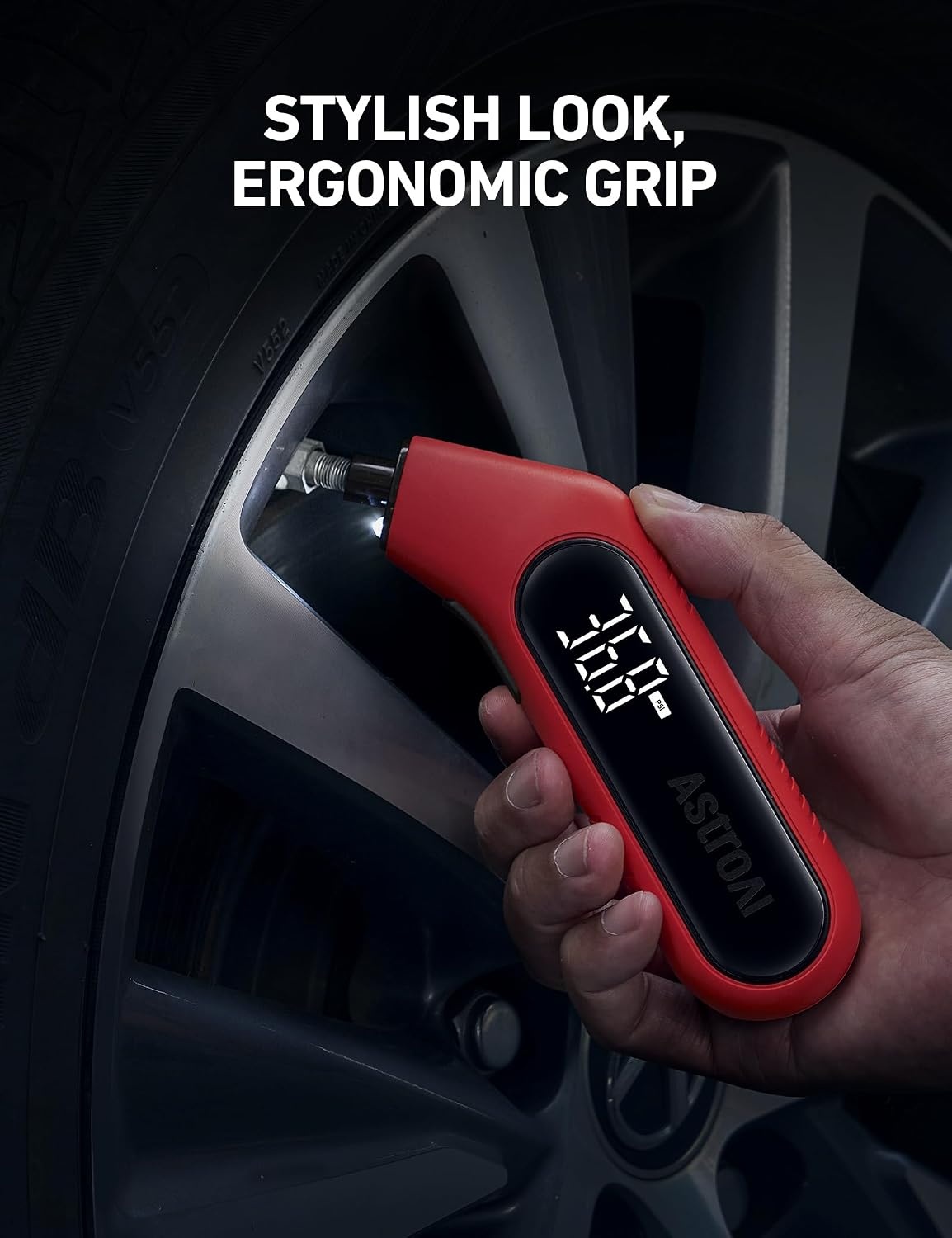 image:imageAstroAI Digital Tire Pressure Gauge 3300PSI for Car RV Truck BikesRed