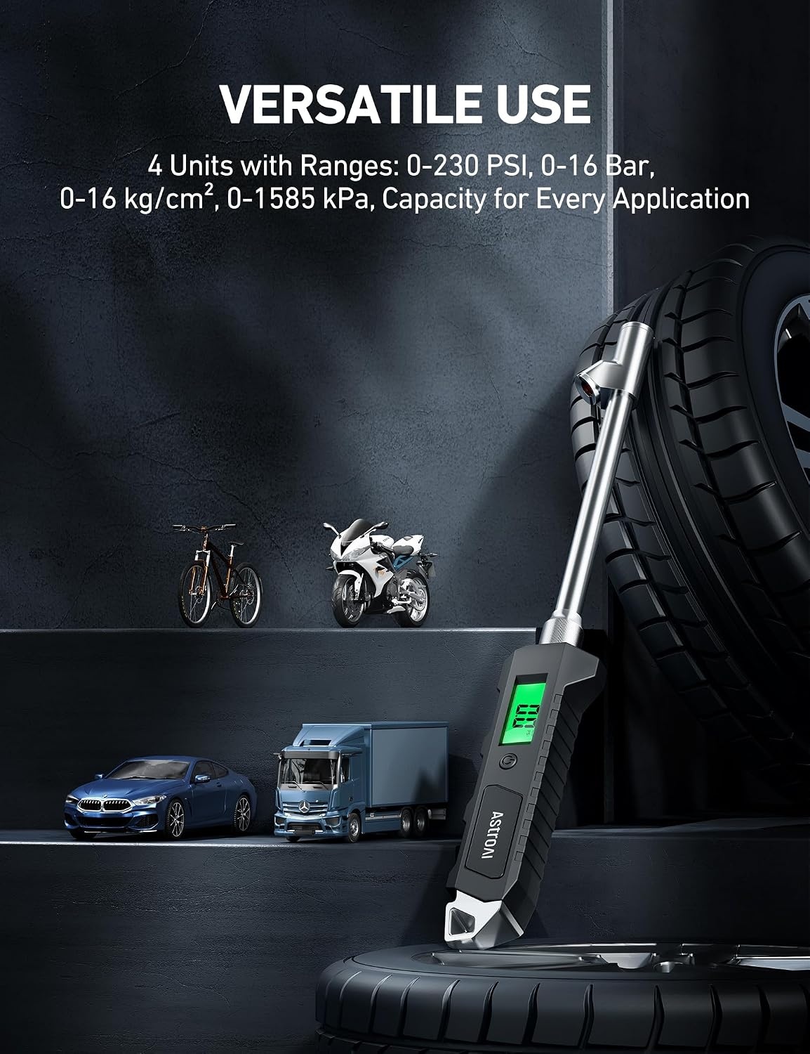 image:imageAstroAI Heavy Duty Digital Tire Pressure Gauge 0230 PSI2 Pack