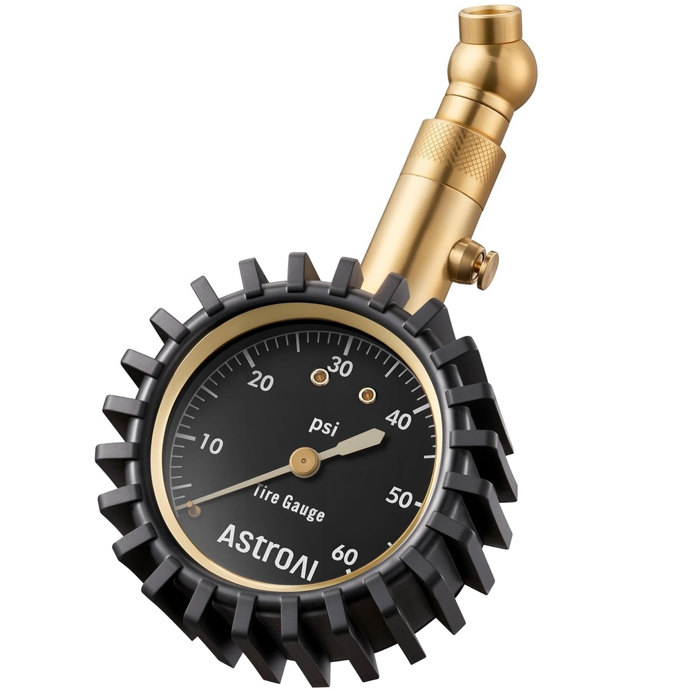 image:imageAstroAI Tire Pressure Gauge 060 PSI Large 2 Easy Read Glow Dial Tire Gauge Certified ANSI B401 Accurate Compatible for Bicycle Car SUV Truck amp Motorcycle60PSI