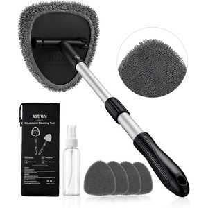 AstroAI 21″ Extra-Long Windshield Cleaner Tool & Car Interior Detailing Kit(Gray)