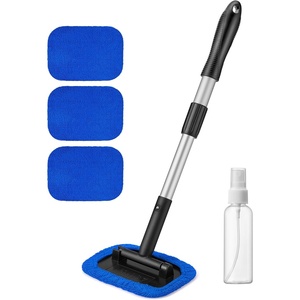 AstroAI Windshield Cleaner Extendable 180° Rotating Handle, Gray(Blue)