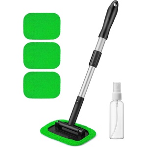 AstroAI Windshield Cleaner Extendable 180° Rotating Handle, Gray(Green)