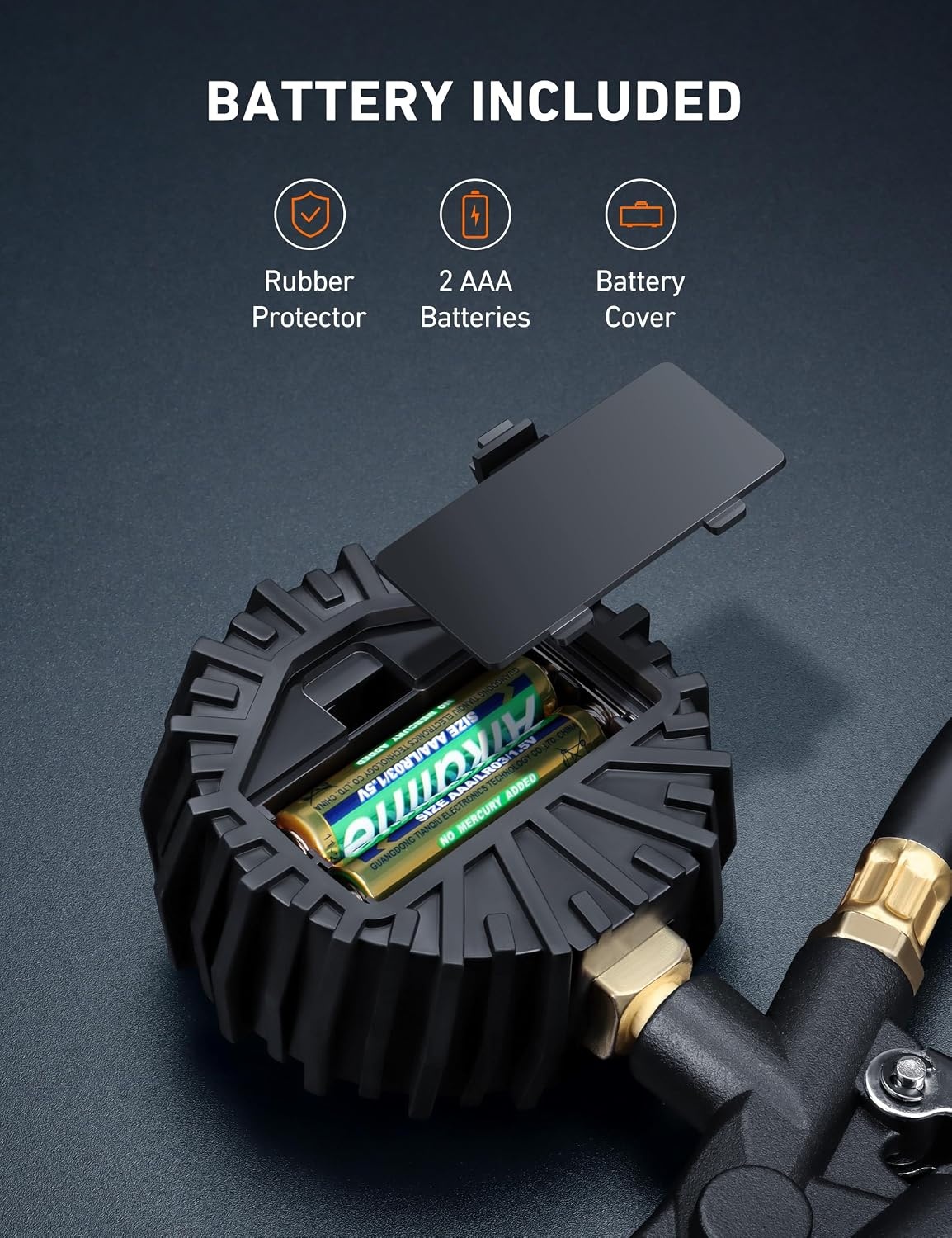 image:imageAstroAI Digital Tire Pressure Gauge with Inflator 3250 PSI Fits 14 NPT1 Pack Standard