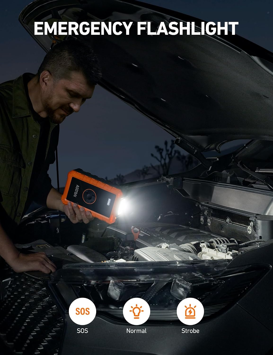 image:imageAstroAI S8 Air 3000A Jump Starter with Air Compressor 12V Jump Box3000AOrange