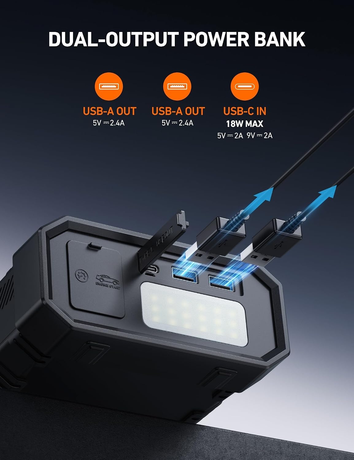 image:imageAstroAI S8 Air 3000A Jump Starter with Air Compressor 12V Jump Box4000ARed