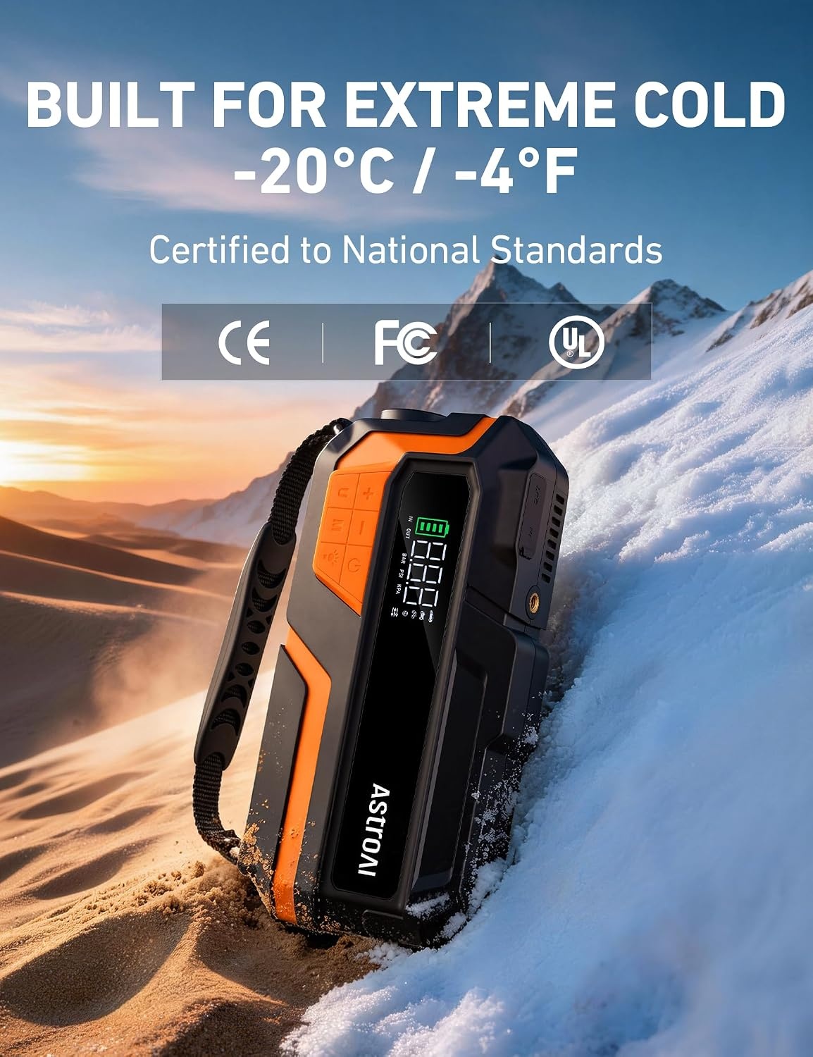 image:imageAstroAI S8 Air 3000A Jump Starter with Air Compressor 12V Jump Box6000AOrange