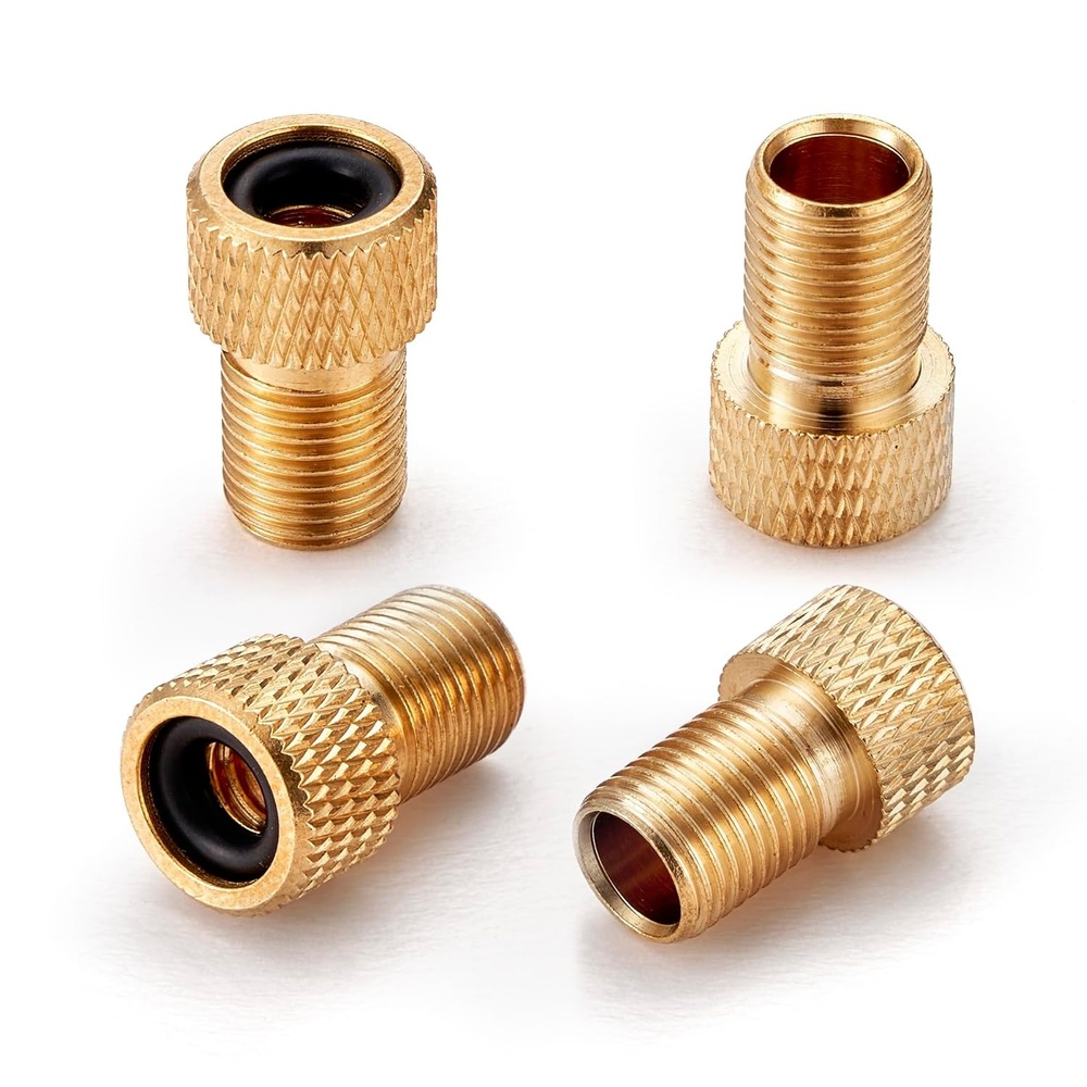 image:imageAstroAI 4 PCs Brass Presta Valve Adapter for BikesPresta Valve Adapter