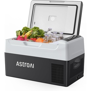 AstroAI 12 Volt Car Refrigerator, 12V Portable Freezer Camping Fridge Cooler (-4℉~68℉) with 12/24V DC & 110V AC for Car, RV, Truck, Van, Boat for Camping, Travel, Fishing Outdoor(22 L)