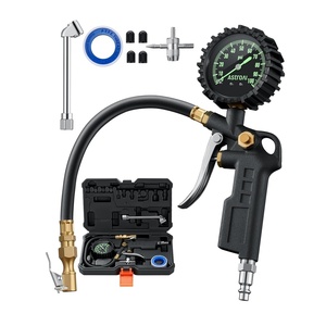 AstroAI Tire Pressure Gauge with Inflator, 100 PSI-ANSI B40.1 Accurate(with case)
