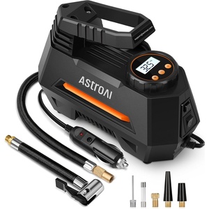 AstroAI AIRUN H Tire Inflator Portable Air Compressor, 12V DC Tire Inflator, Auto Shut-Off with Digital Pressure Gauge & LED Light, Fast Inflation for Car, Motorcycle, Bike Tires, 9.8Ft Cord, Yellow(Orange)