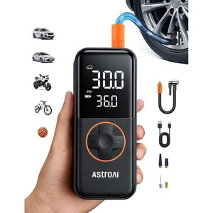 AstroAI L4 Cordless Tire Inflator Portable Air Compressor, 150PSI Portable Air Pump for Car Tires, Battery Electric Tire Pump with Pressure Gauge, Ultra-Fast Inflation for Cars,Motorcycles,Bikes,Balls(Orange)