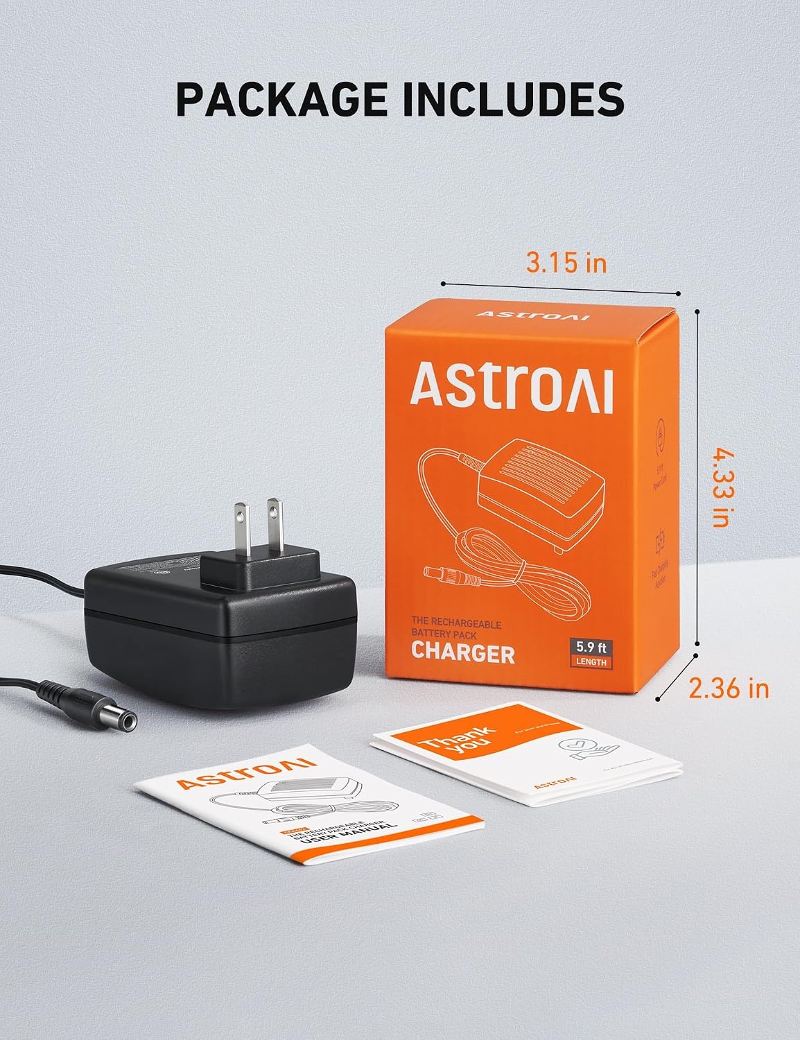 image:imageAstroAI 20V MAX Battery Charger Compatible with AstroAI Liion Battery