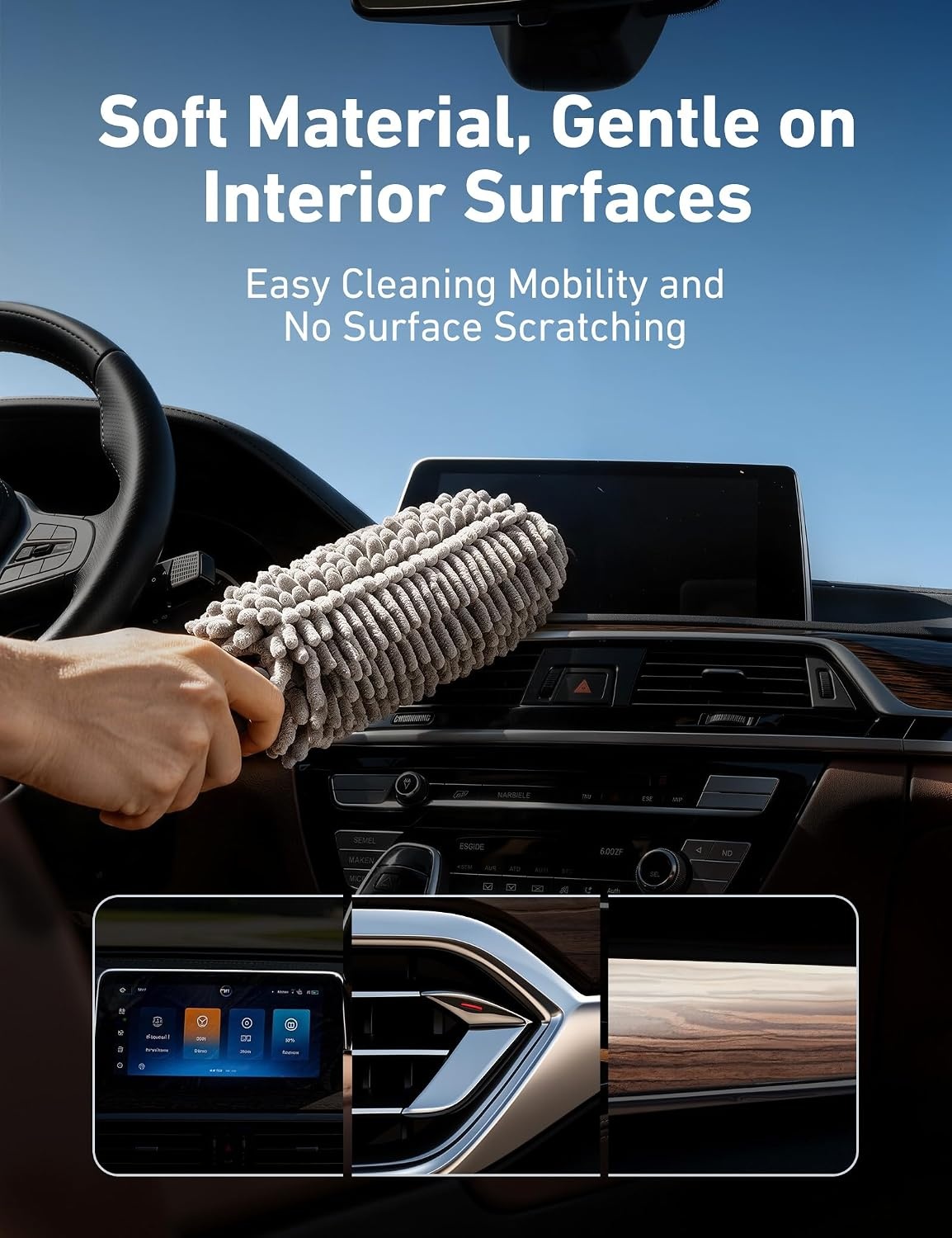 image:imageAstroAI Car Duster Kit Microfiber Interior Cleaning BrushGray