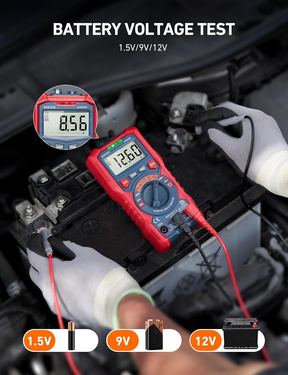 image:imageAstroAI Multimeter Tester 4000 Counts Smart AutoSensing ACDC Voltage Resistance Continuity NCV Backlit Display amp Flashlight PocketSized  Ideal for Auto amp Home TroubleshootingAutoRanging
