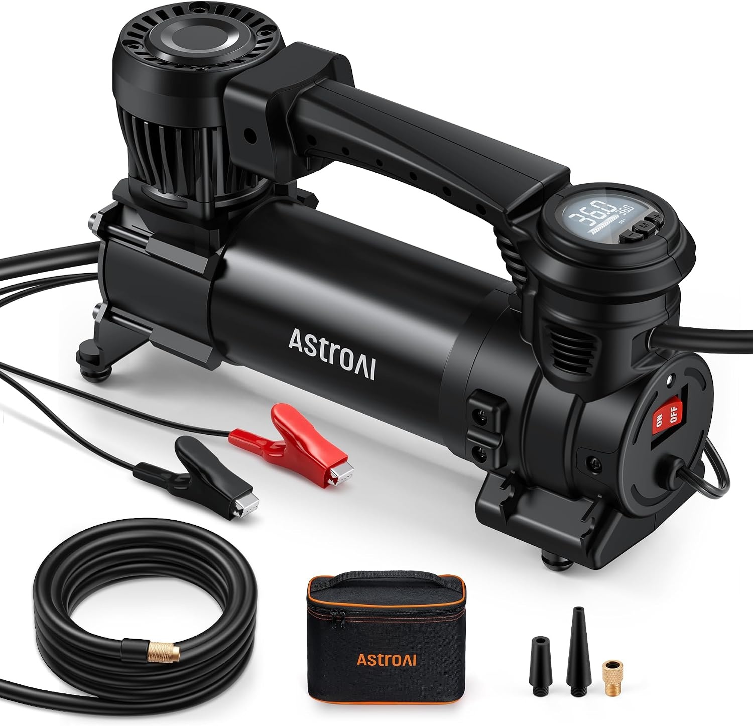 image:imageAstroAI T4 Heavy Duty Truck Tire Inflator 120PSI Air CompressorWhite