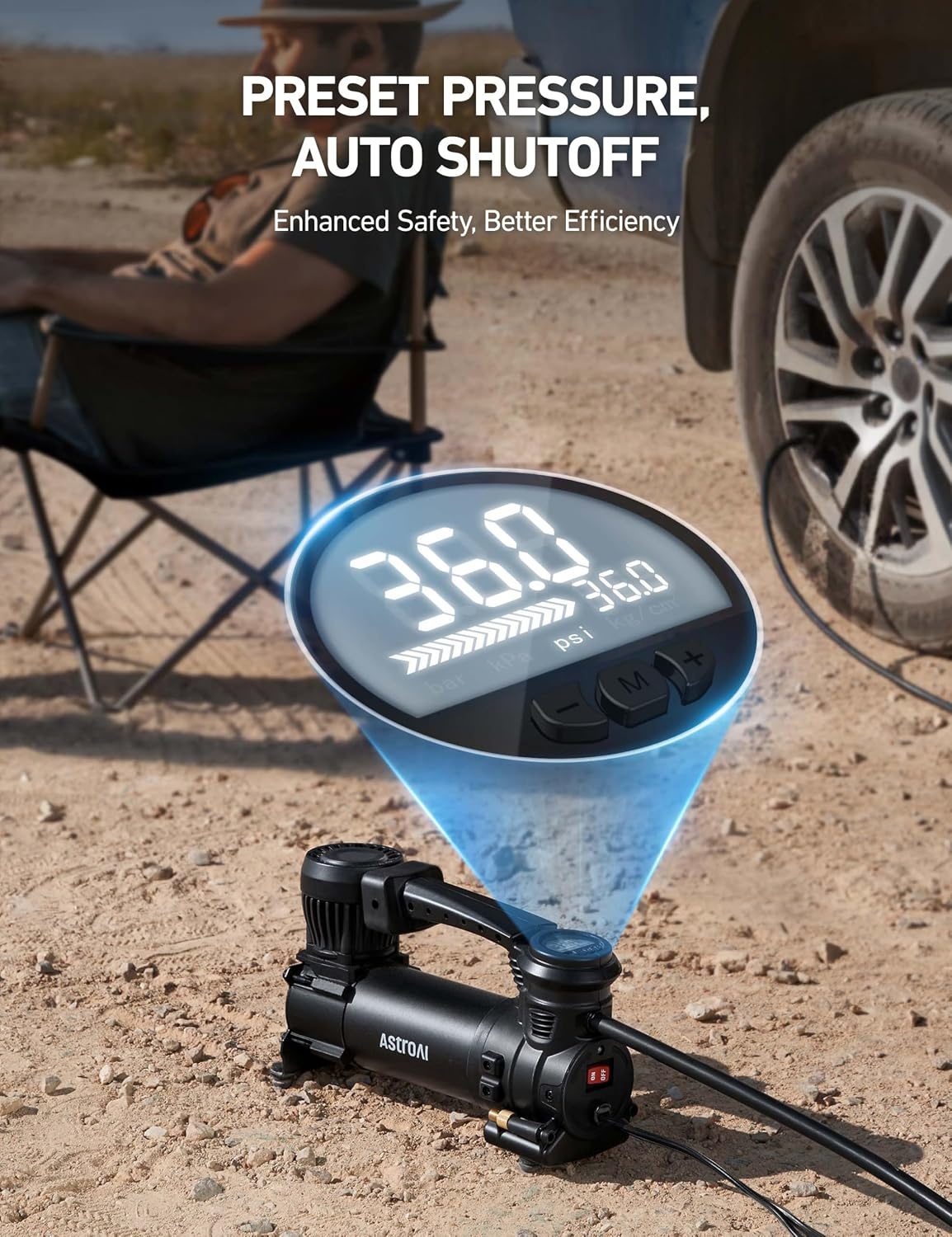 image:imageAstroAI T4 Heavy Duty Truck Tire Inflator 120PSI Air CompressorWhite