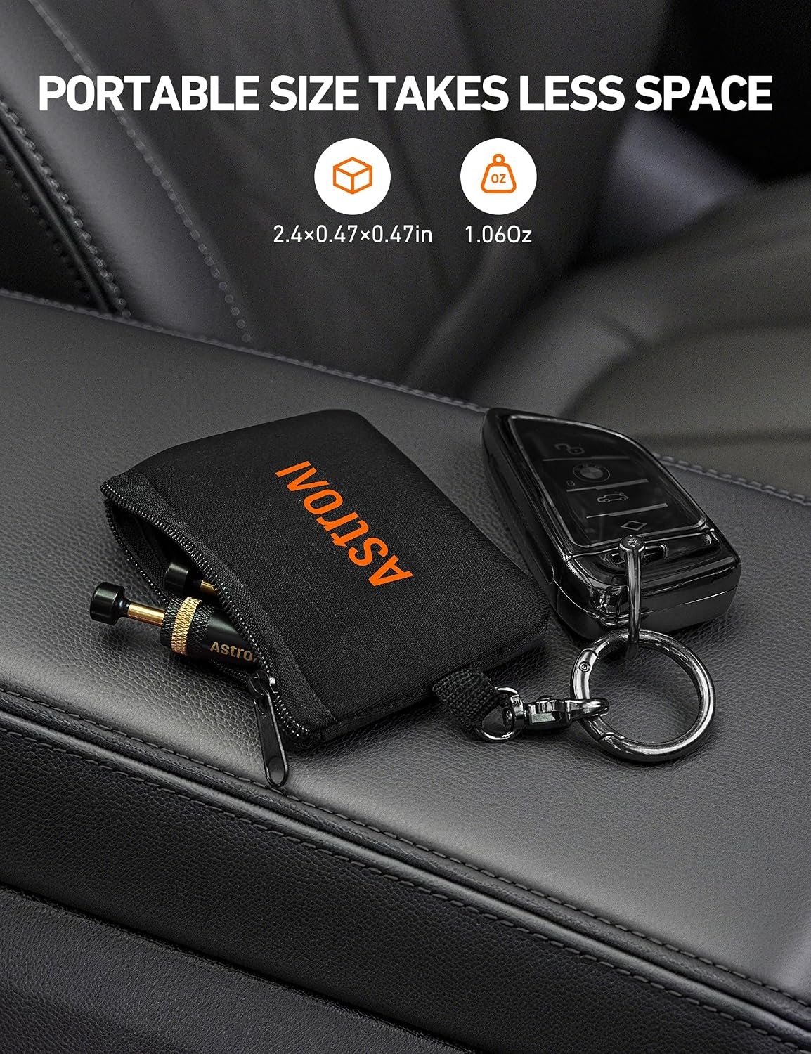 image:imageAstroAI Tire Deflator Kit 4Pack Automatic AntiCorrosive ScrewOn Air Down Tool Adjustable 1030 PSI for OffRoad Vehicle SUV 4x4 Includes 4 Valve Caps Zipper Closure Bag