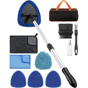 AstroAI 10pcs Car Windshield Cleaner Kit with 32″ Extendable Handle