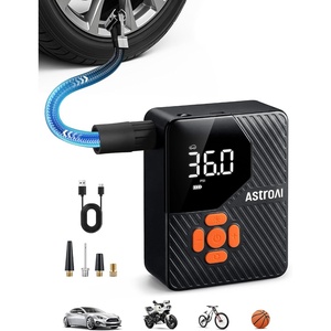 AstroAI 150 PSI Tire Inflator Portable Air Compressor, Fast Inflation Pump(Orange)