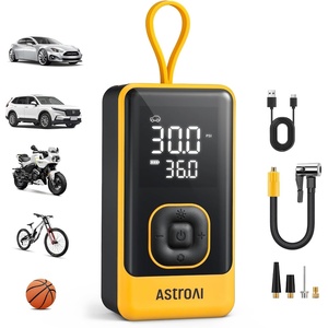 AstroAI L7 Air Tire Inflator Portable Air Compressor, 150PSI Car Bike Pump(Yellow)