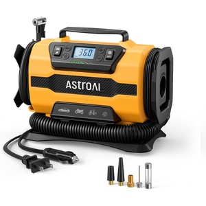 AstroAI Tire Inflator Portable Air Compressor, 12V DC/120V AC Dual Power(Yellow)
