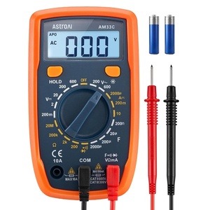 AstroAI Digital Multimeter Tester 2000 Counts with DC AC Voltmeter and Ohm Volt Amp Meter; Measures Voltage, Current, Resistance, Continuity and Diode, Blue(Orange)
