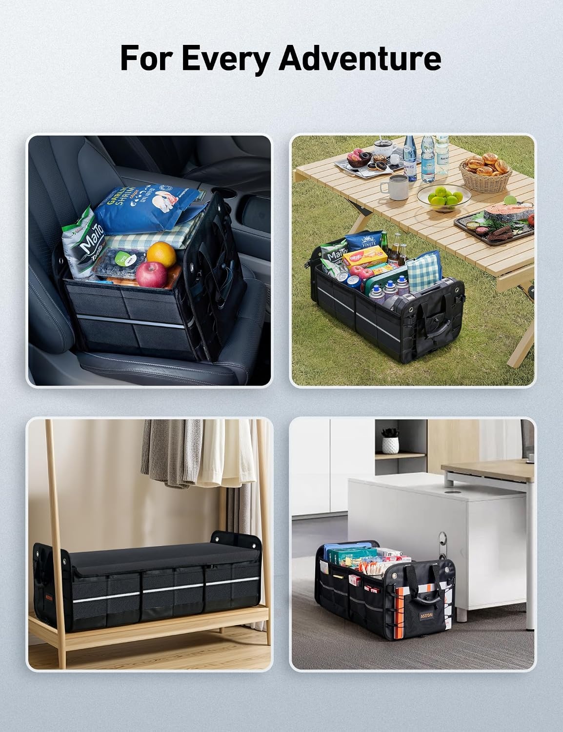 image:imageAstroAI Car Trunk Organizer Storage Portable Collapsible Large