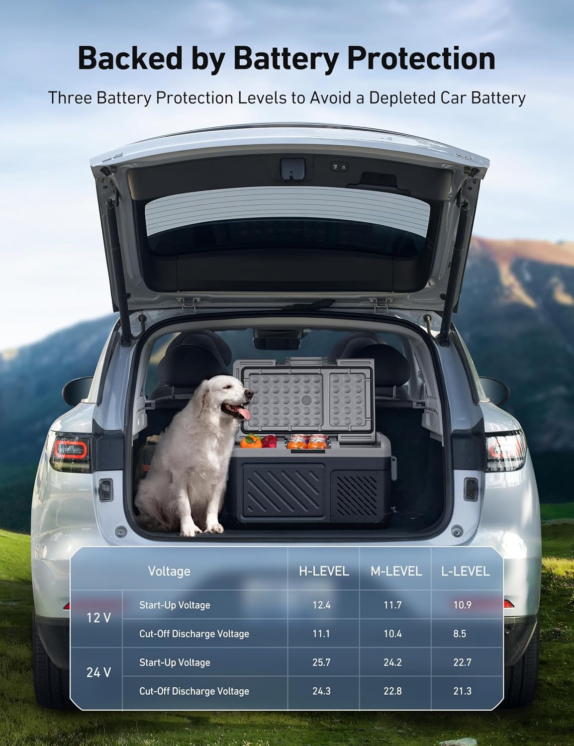 image:imageAstroAI Dual Zone 12V Car Refrigerator Separate Control Portable Freezer 20 Quart18L Camping Fridge with Reversible 2Way Door for Car RV Truck Van Boat for Camping Travel Fishing Outdoor
