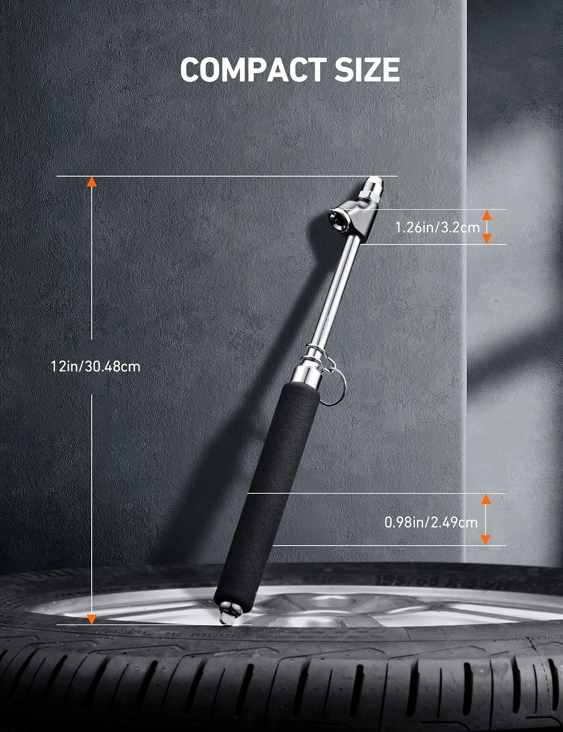 image:imageAstroAI Tire Pressure Gauge 150 PSI Dual Head Chuck Heavy Duty NonSlip Handle for Cars Trucks Bicycles
