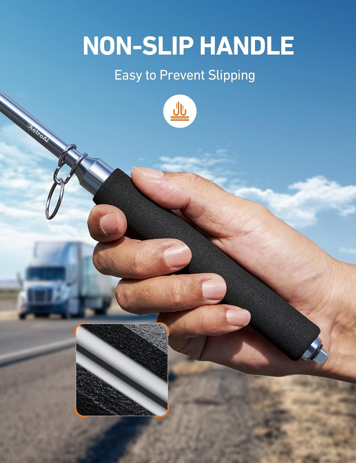 image:imageAstroAI Tire Pressure Gauge 150 PSI Dual Head Chuck Heavy Duty NonSlip Handle for Cars Trucks Bicycles