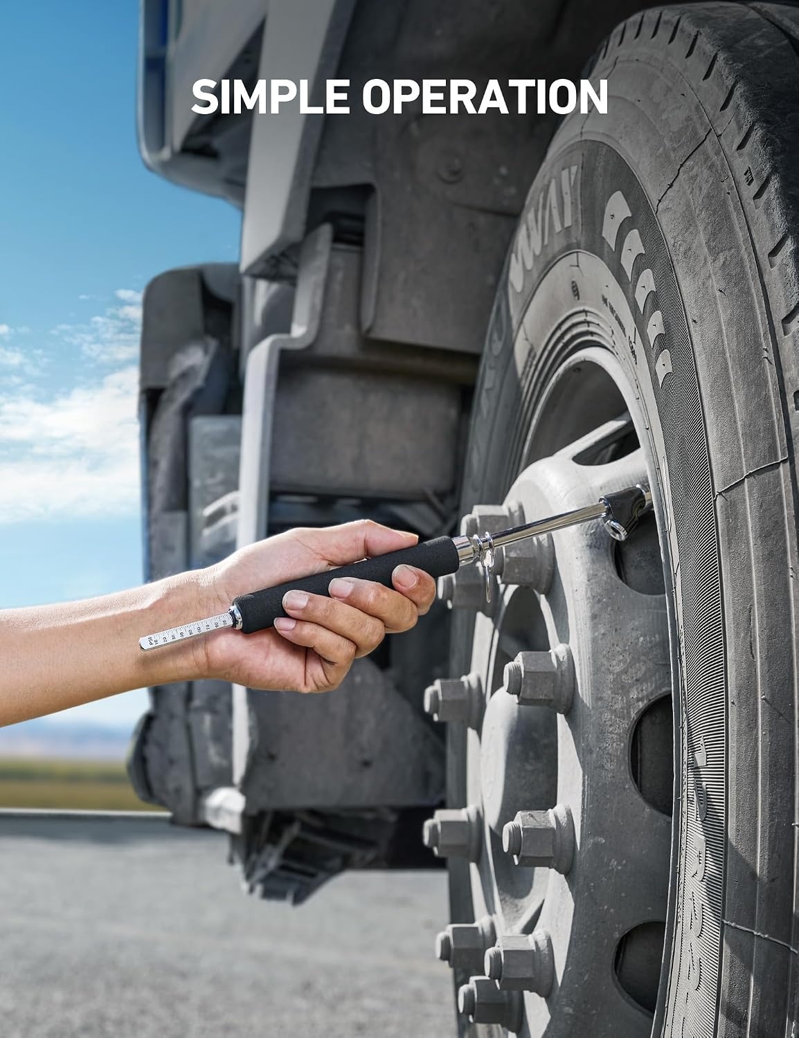 image:imageAstroAI Tire Pressure Gauge 150 PSI Dual Head Chuck Heavy Duty NonSlip Handle for Cars Trucks Bicycles