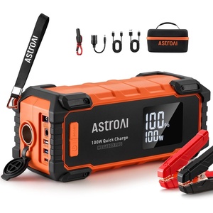 AstroAI Car Battery Jump Starter 6000A Peak 27000 mAh Portable Charger and Jumper Cables for All Gas/12.0L Diesel Lithium Car Jump Starter Battery Pack Cables, 100W Fast Charging